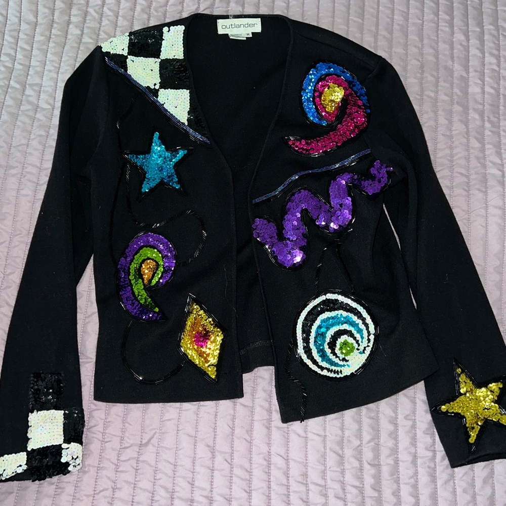 Sequin Black Blazer